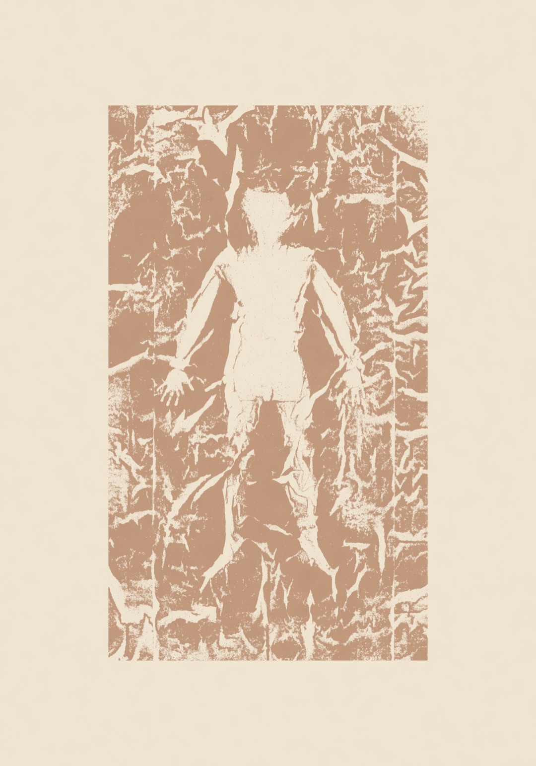 Corpus Terra, screenprint: the imprint of the artist’s body in earth from Sa Pobla